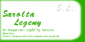 sarolta legeny business card